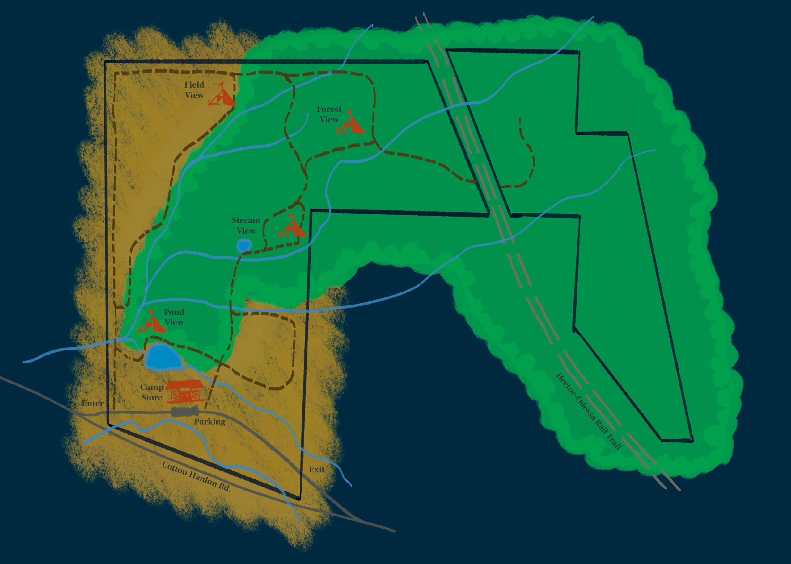 goldenrod preserve map with text dark